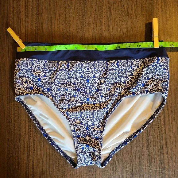 Lands End 2 Piece Tankini Blue and White Floral Size 8 - Picture 8 of 15